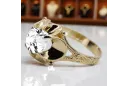 Vintage craft Ring Zircon 14K Yellow gold vrc377y